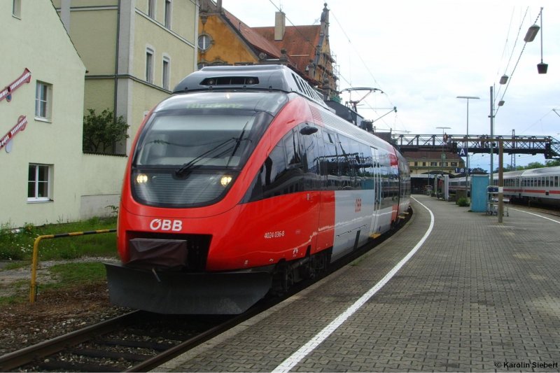 4024 036 der BB in Lindau auf dem Weg nach Bludenz am 30.07.2007