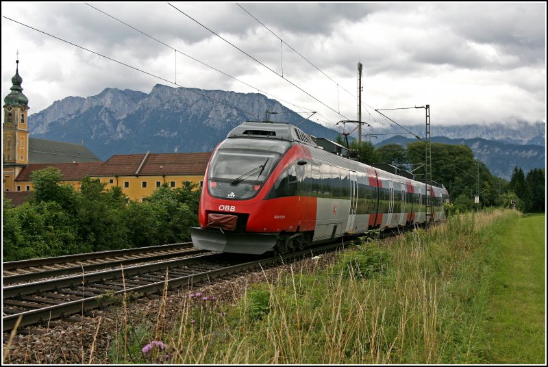 4024 059 fhrt bei Oberaudorf als RB 5117 nach Innsbruck. (05.07.07)