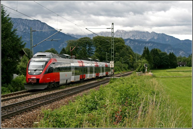 4024 067 fhrt beim Kloster Reisach als RB 5114 von Innsbruck nach Rosenheim. (05.07.07)