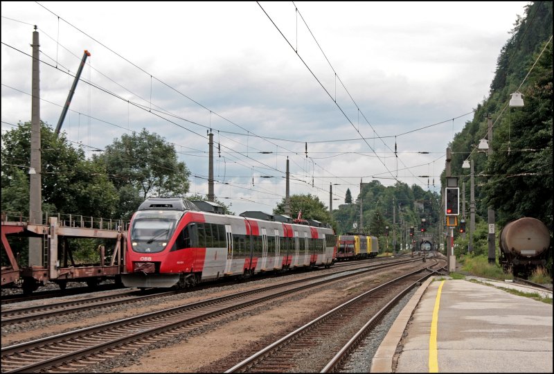 4024 080(?) ist auf Leerfahrt in Richtung Innsbruck unterwegs. (08.07.2008)
