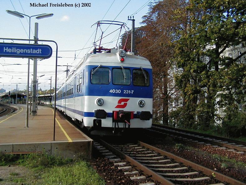 4030 231-7 bei der Einfahrt in den Bahnhof Heiligenstadt am 07-10-2002