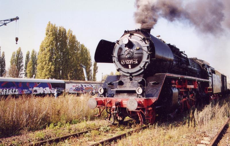 41 1231 im Traditionsbahnbetriebswerk Stafurt 2002