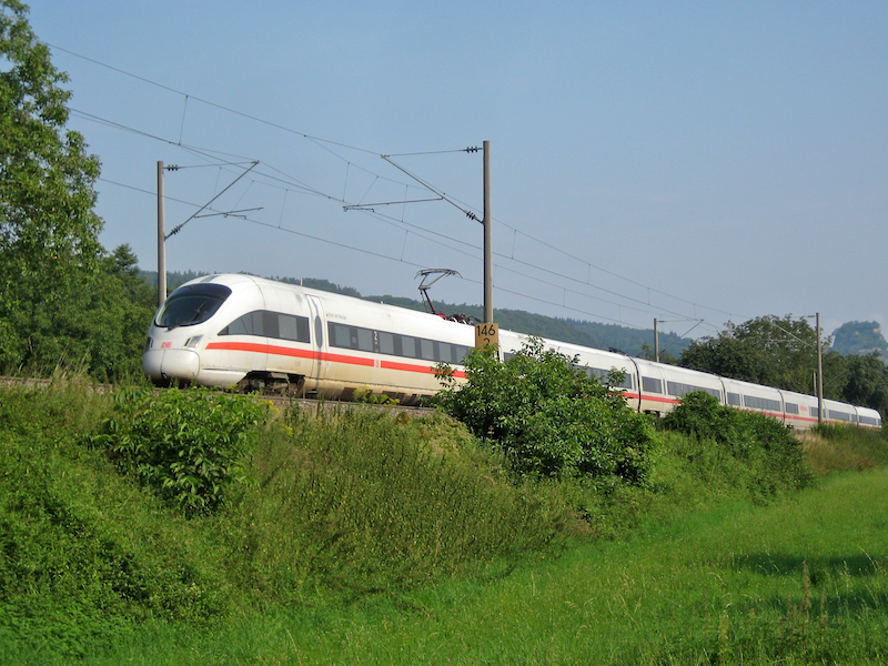 411 081-3  Horb am Neckar  am 9. August 2009 kurz vor Singen. 