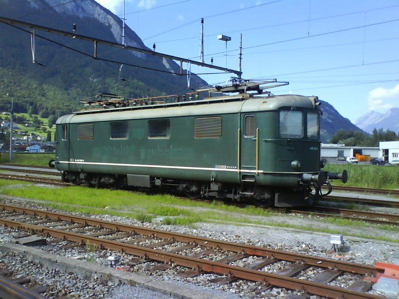 416 028-6 ex. MThB und Thurbo (gehrt jetzt aber der SwissRailTraffic)steht abgestellt im Bahnhof Sargans am 25.07.08