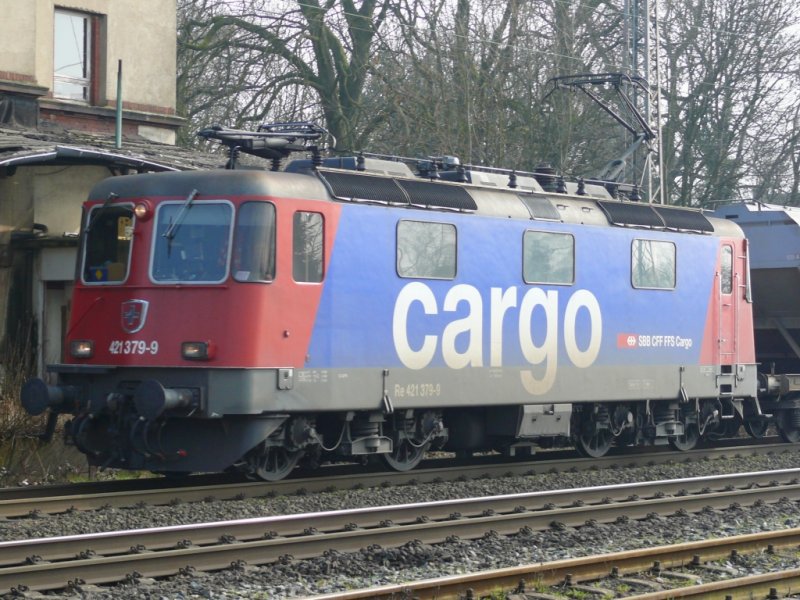 421 379-9 der SBB Cargo in Ratingen-lintorf am 7.3.2009