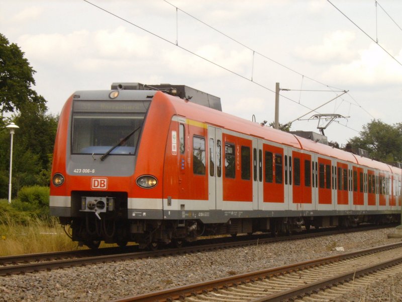 423 006-6 in Nufringen (S-Bahn Stuttgart)(09.07.2007)