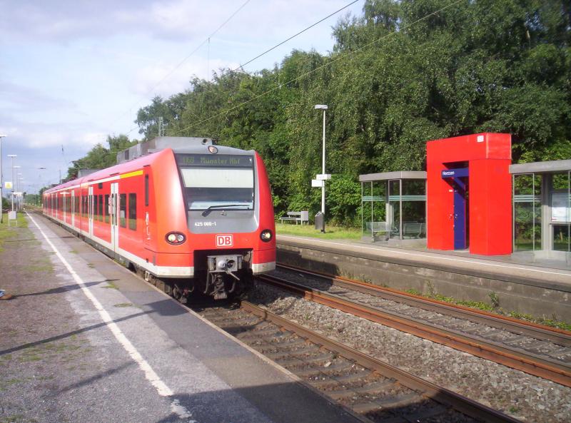 425 060 als RB 69 nach Mnster(Westf) bei der einfahrt von Hesseen am 01.08.2005.