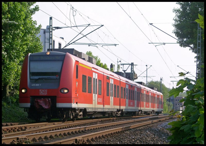 425 060 als  Rhein-Niers-Bahn  RB11076 nach Duisburg kurz hinter dem Bf Geilenkirchen 1.5.2009