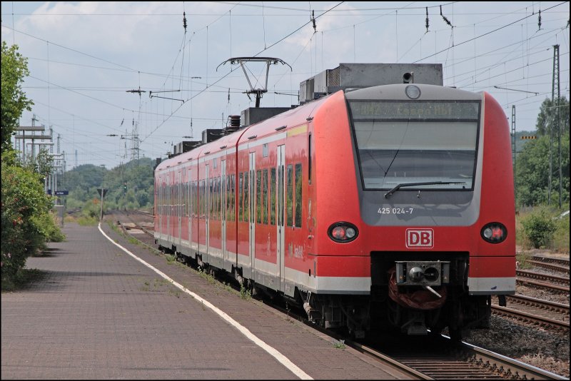 425 524/024 verl�sst als RB42 (RB)  Haard-BAHN , von M�nster(Westf)Hbf nach Essen Hbf, den Bahnhof Haltern am See. (15.06.2008)