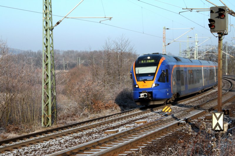 428 051 kurz vor der Einfahrt in den Bahnhof Eichenberg und dann Richtung Fulda am 22.12.2007 habe ich dieses Foto gemacht.