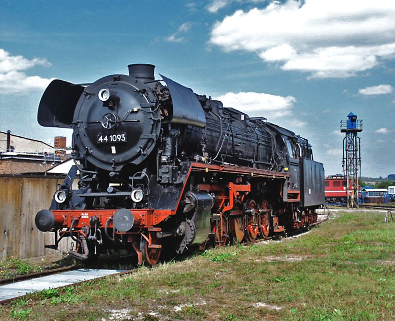 44 1093 im BW-Weimar beim Eisenbahnfest.