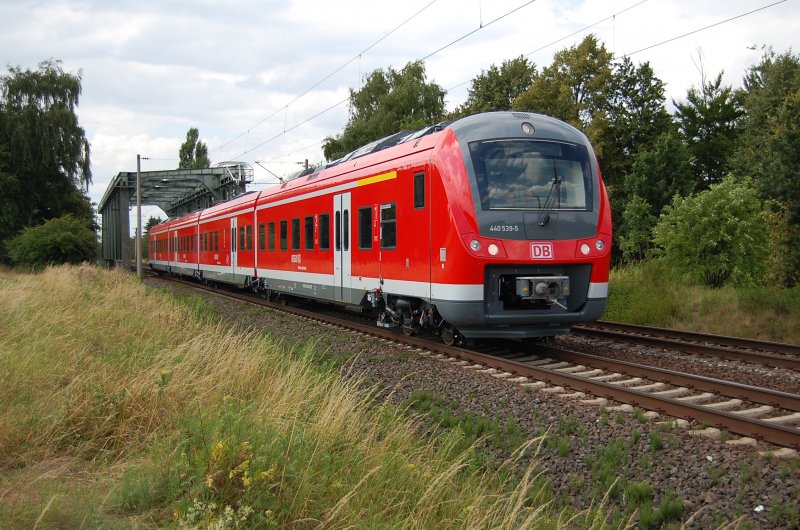 440 539-5 LIREX am 15.07.2009 kurz nach berquerung des Mittellandkanals bei Peine