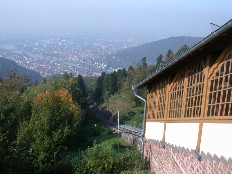 440m ber Heidelberg endet die obere Bergbahnstrecke der HSB in der Bergstation Knigstuhl 550m /M. (11.10.2006)
