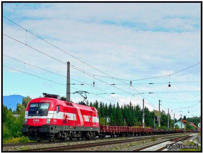 45051 war am Mittwoch den 27 August 2008 mit der 1116 005 sterreich bespannt. Zg