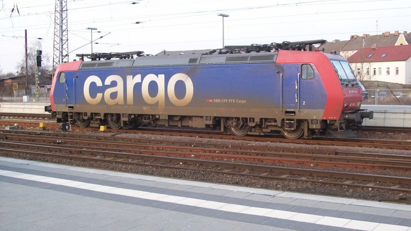 482 003-1 der SBB-Cargo am 21.03.2009 im Bhf von Angerm�nde