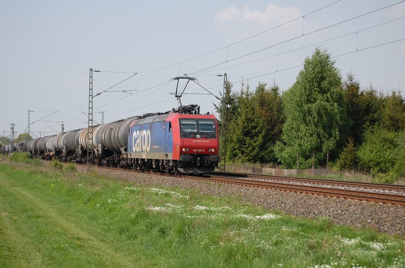482 009-8 der SBB Cargo am 2.05.2009 bei Woltorf