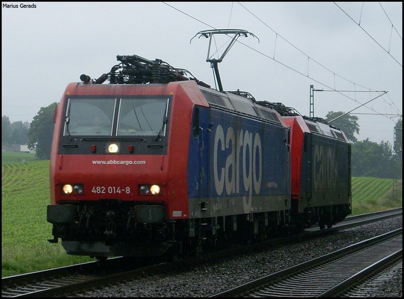 482 014 mit 041 (kalt) gen Mnchengladbach als Umleiter an der ehem. Anrufschranke 6.6.2009