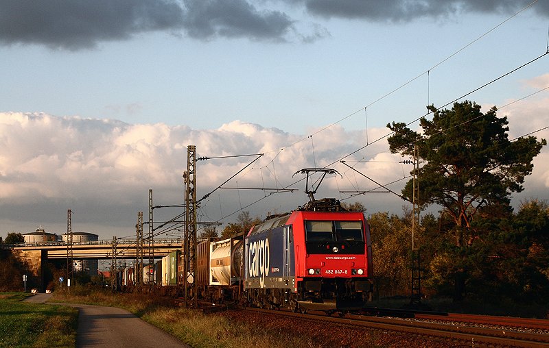 482 047 | Containerzug | 17. Oktober 2008 | Wiesental