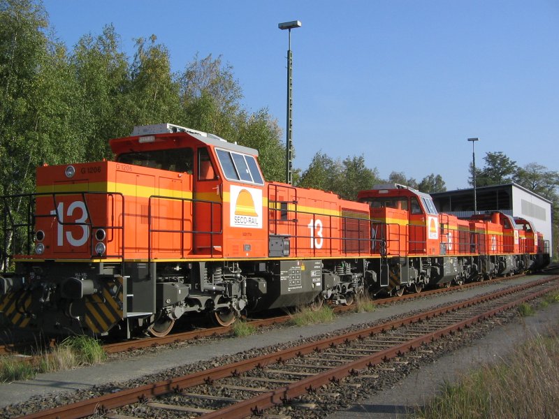 4mal G 1206 der SECO-RAIL in Kln-Gremberg