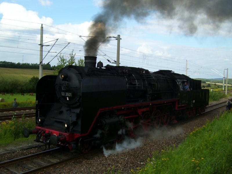 50 3501 aus Meiningen am 24.08.08 bei der Lokparade im SEM. Mitlerweile knnte man sie als Reko-Altbau-50er bezeichnen. :-)
