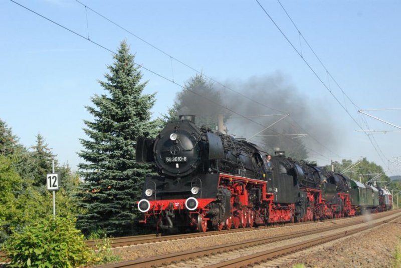 50 3610 unterwegs nach Chemnitz Hilbersdorf zum 19. Heizhausfest.(19.08.2009 )