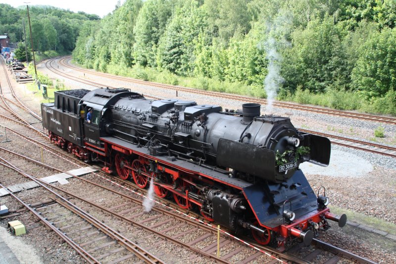 50 3616-5 rangiert am 23.05.09 im Eisenbahnmuseum Schwarzenberg.