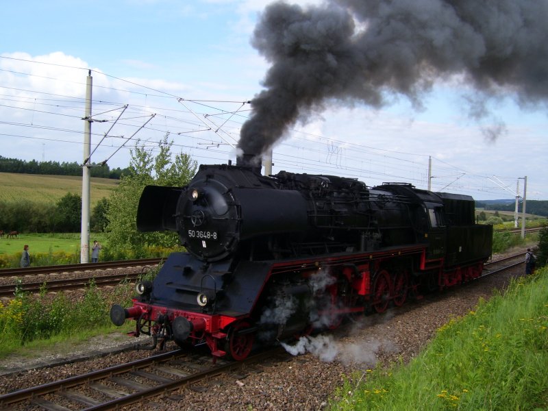 50 3638 bei der Lokparade im SEM Chemnitz-Hilbersdorf am 24.08.2008.