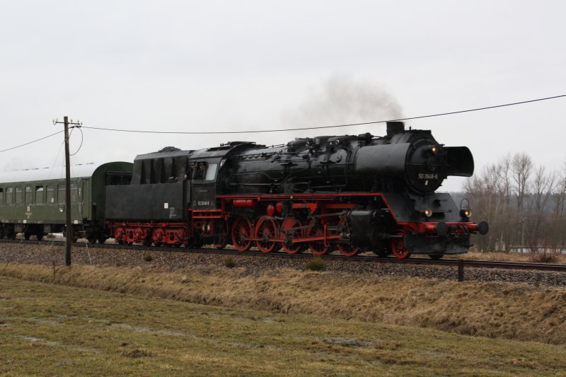 50 3648-8 rollt auf dem Bahnhof Scheibenberg zu. (28.03.09)