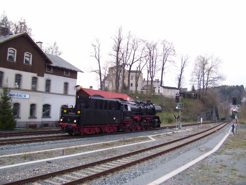 50 3648 des SEM setzt am 25.04.08 in Annaberg-Buchholz Sd um, wenig spter setzte sie ihre fahrt nach Cranzahl fort.