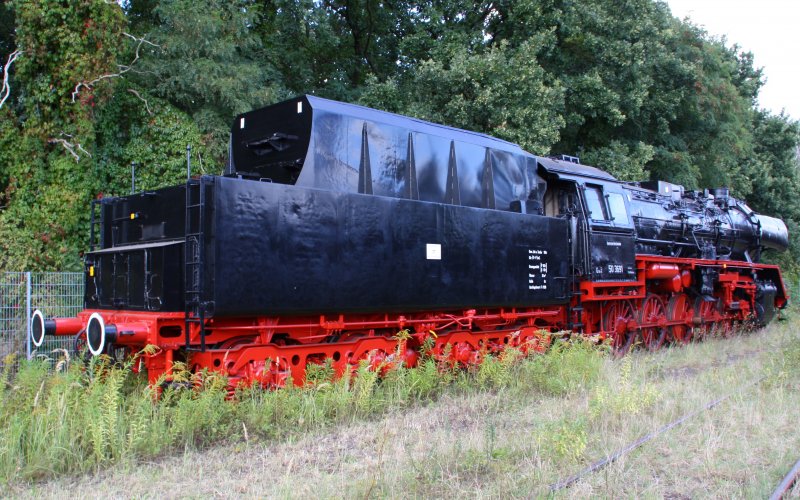 50 3691 am 12.09.09 im ehemaligen BW Falkenberg oberer Bahnhof. Zur Zeit ist die Anlage nur an wenigen Tagen im Jahr zugnglich, hier soll aber in Zukunft ein Eisenbahnmuseum entstehen.