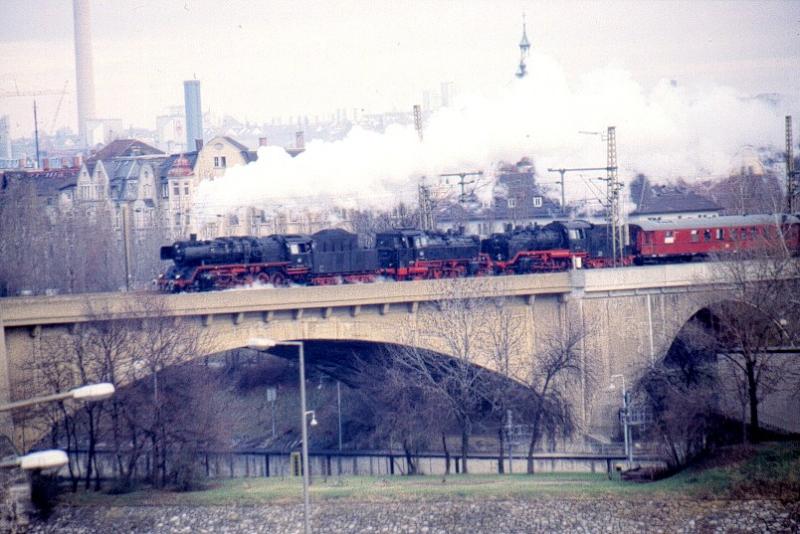 50 622 + 64 289 + 24 009 Stuttgart Neckarbrcke 1988