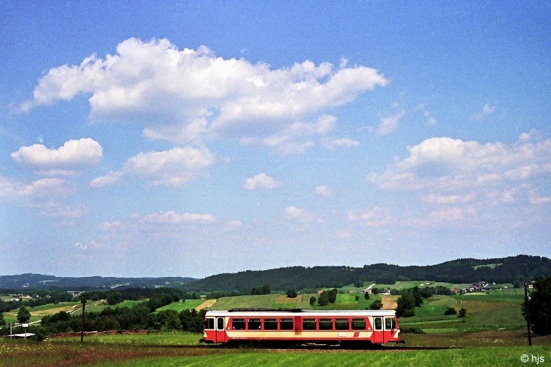 5090.004 (Zug 6393) zwischen Alt Weitra und Weitra (10. Juni 1989)