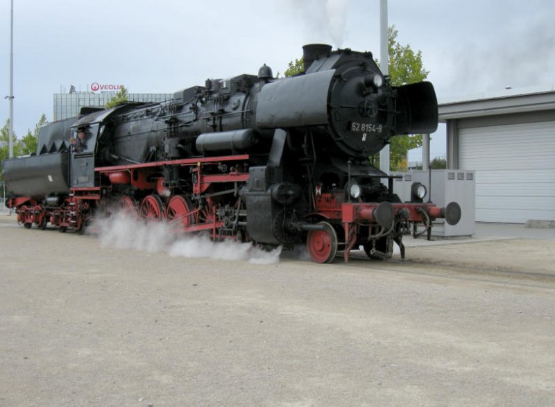 52 8149 steht wie jedes Jahr zur MHS-Leipzig fr Fhrerstandsmitfahrten bereit, 05.10.08