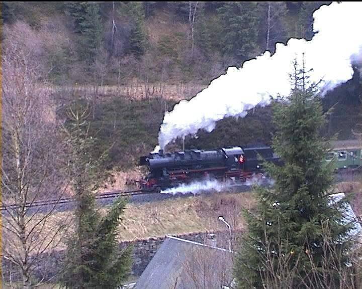 52er in Anfahrt auf Lauscha/Thr.