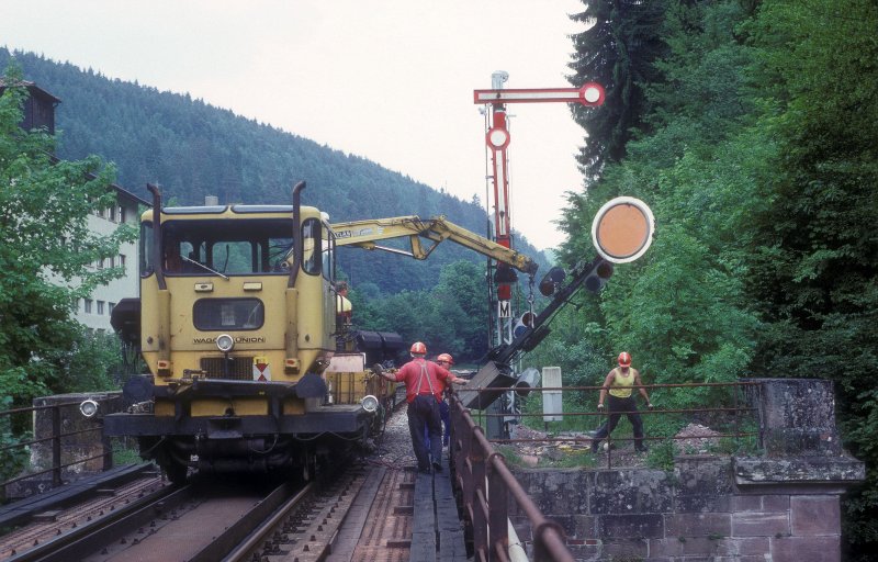 53 0793  Abbau der Formsignale im Bhf Calw  00.05.89