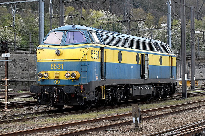 5531 rangiert in L�ttich. 13.04.2004