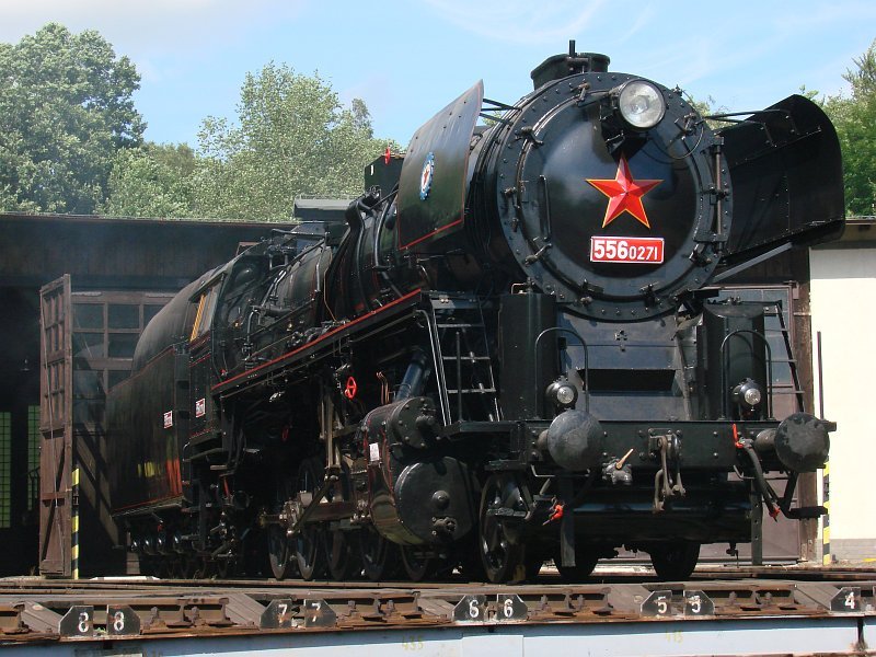 556.0271 am 28.06.2008 im Eisenbahnmuseum in Luzna u Rakovnika