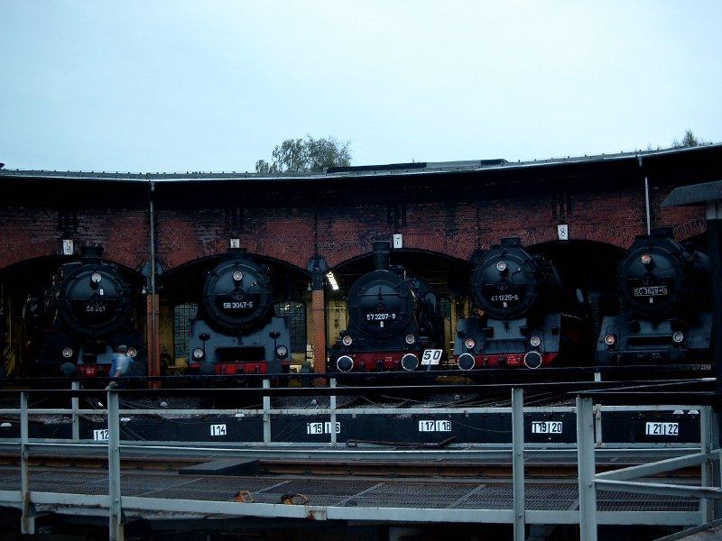 58 261+58 3047+57 3297+41 1225 im Lokschuppen des SEM CHemnitz zum 14.Heitzhausfest
