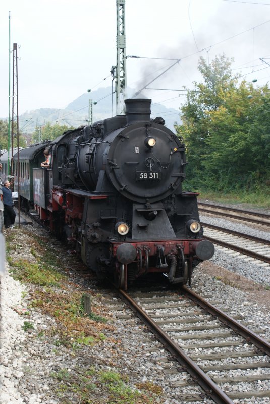 58 311 am Reutlinger West Bahnhof. 150 Jahre Eisenbahn in Reutlingen 19.09.2009