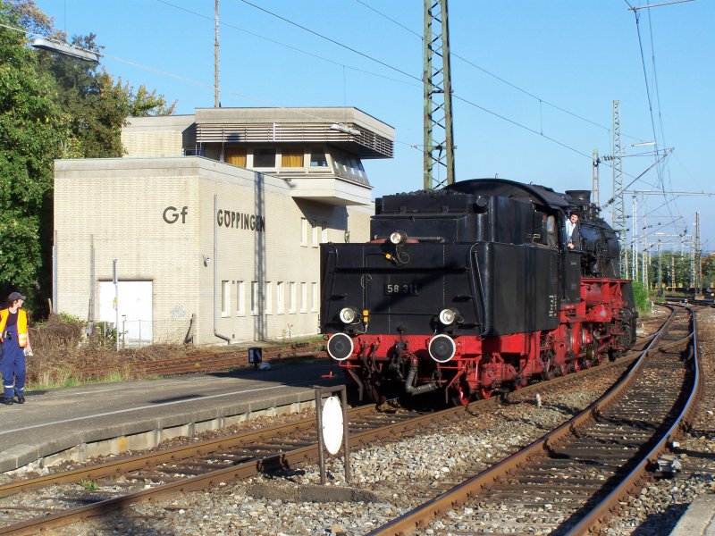 58 311 bei Rengierarbeiten in Gppingen. (Sommer 07)