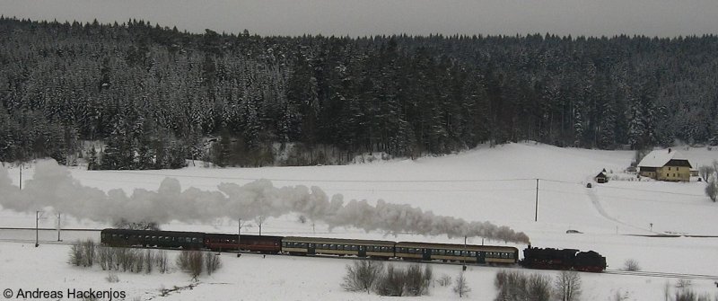 58 311 mit einer Sonderzugbreitstellung von Rottweil nach Triberg am km 69,8 23.3.08