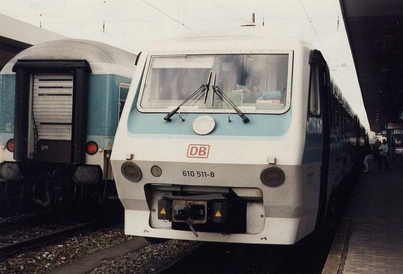 610 511 im Oktober 1997 in Nrnberg Hbf.