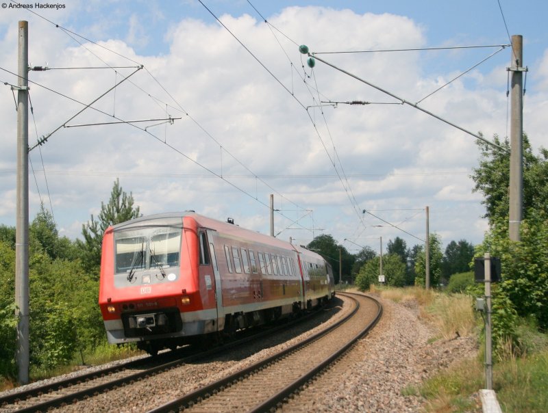 611 001-9 und 023-3 als RE 3213 nach Ulm Hbf am B� Pfohren 29.6.08