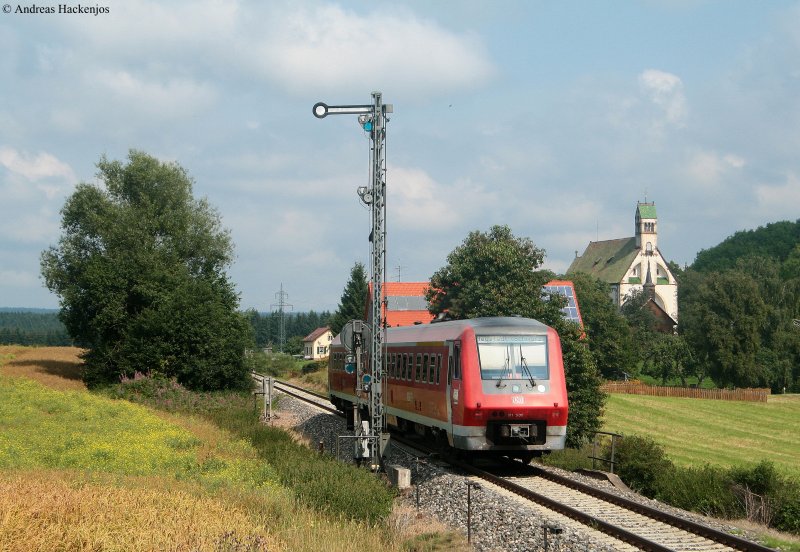 611 006-8 als RE 3204 (Ulm Hbf-Neustadt(Schwarzw)) am Esig Lffingen 9.8.09
