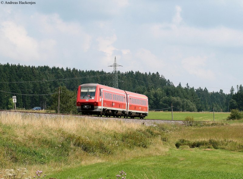 611 038- als RE 3213 (Neustadt(Schwarzw)-Ulm Hbf)bei Rtenbach 9.8.09