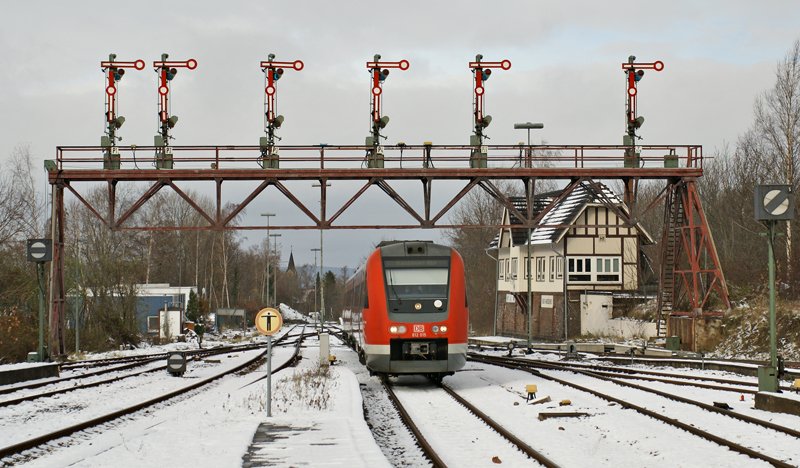 612 015 am 23.11.2008 unter der Bad Harzburger Signalbrcke.