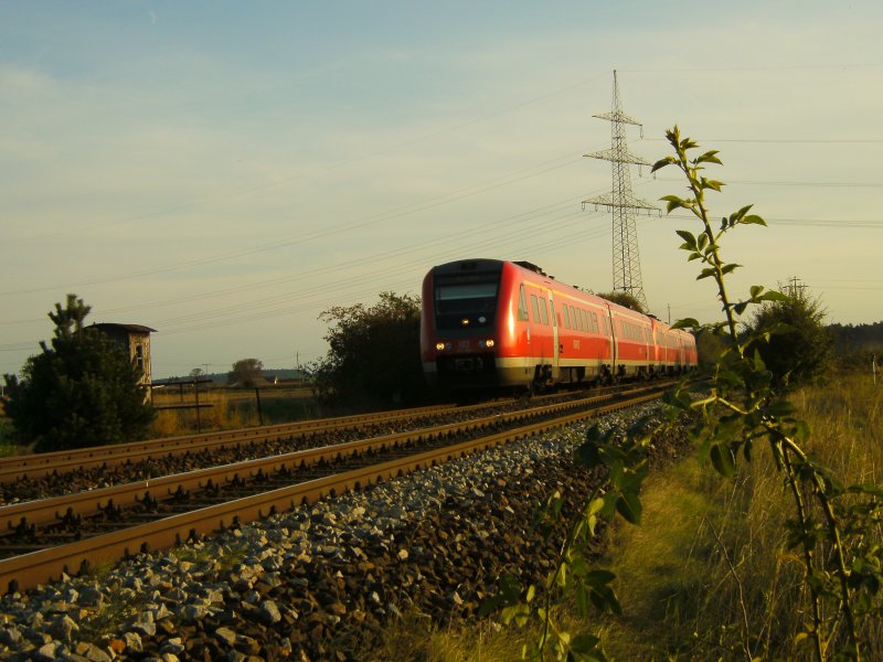 612 055 und  612 658 in Laub auf dem Weg nach Rgb Hbf. 25.09.2009 Laub 