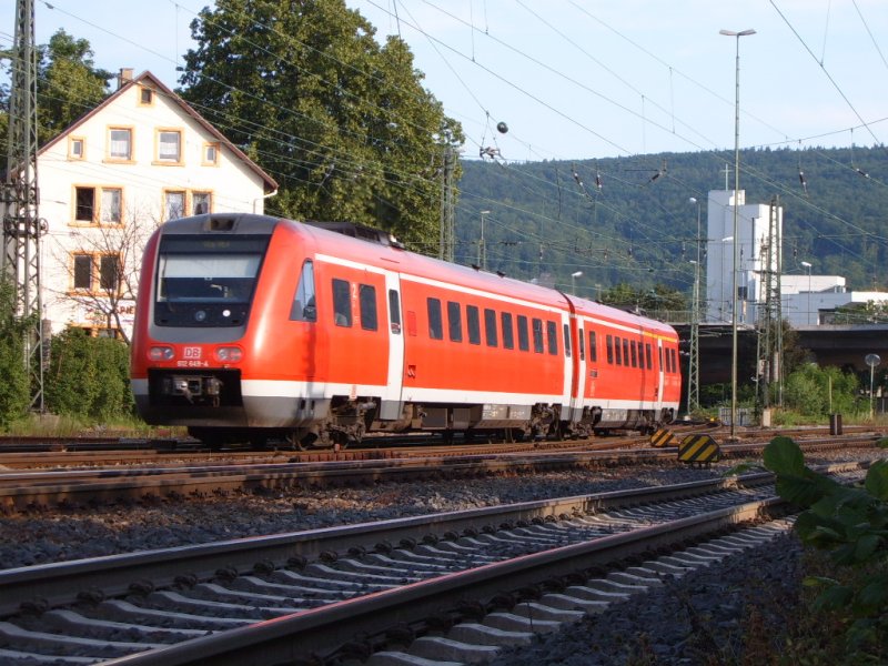 612 649-5 verlsst Aalen am 14.06.07 als IRE nach Ulm HBF.