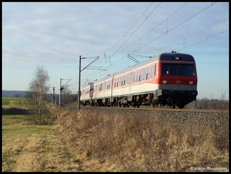 614 005-7 fhrt am 09.Junaur 2008 in Richtung Frth. Aufgenommeb bei Frth.