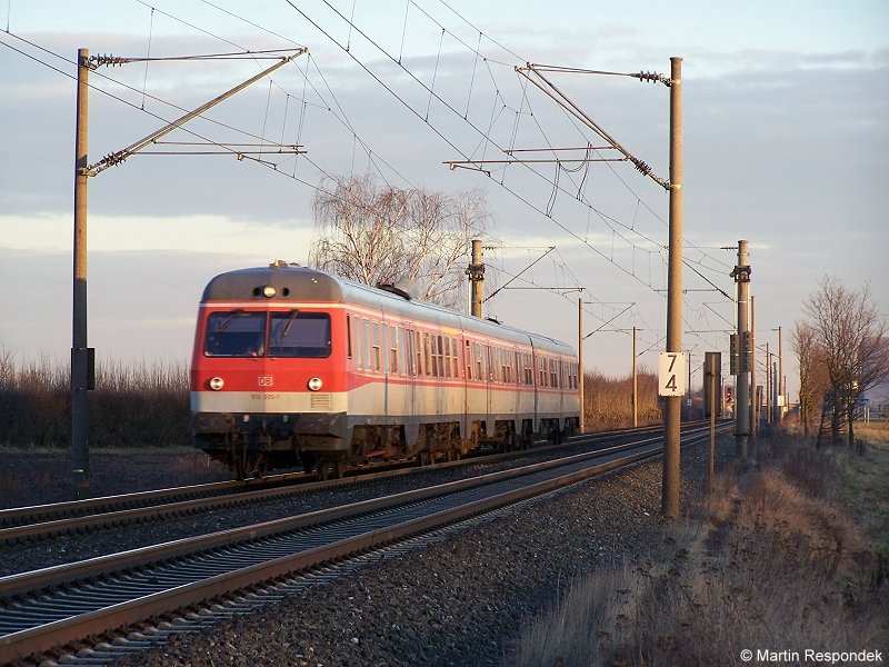 614 005 bei Frth. Aufgenommen am 08.Februar 2008.